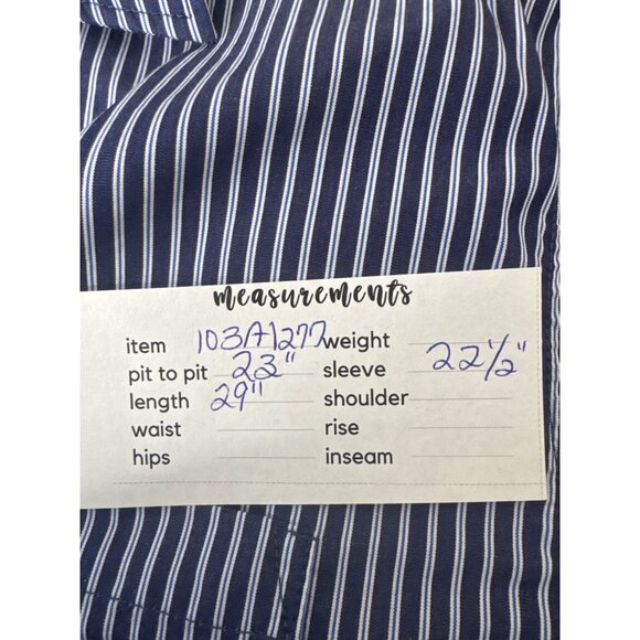 2/$30 ZARA Small Navy & White Striped Button-Up - Picture 12 of 13